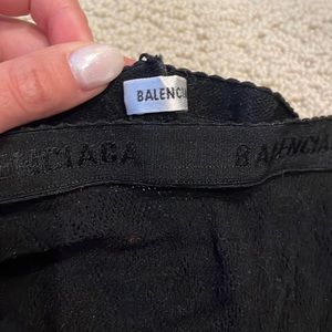Balenciaga logo fishnets